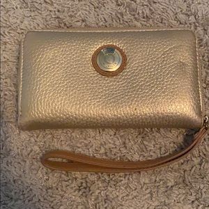 Tommy Hilfiger gold wristlet